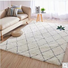 北欧風家庭用リビングルームの寝室には、お茶のカーペットが敷かれています。