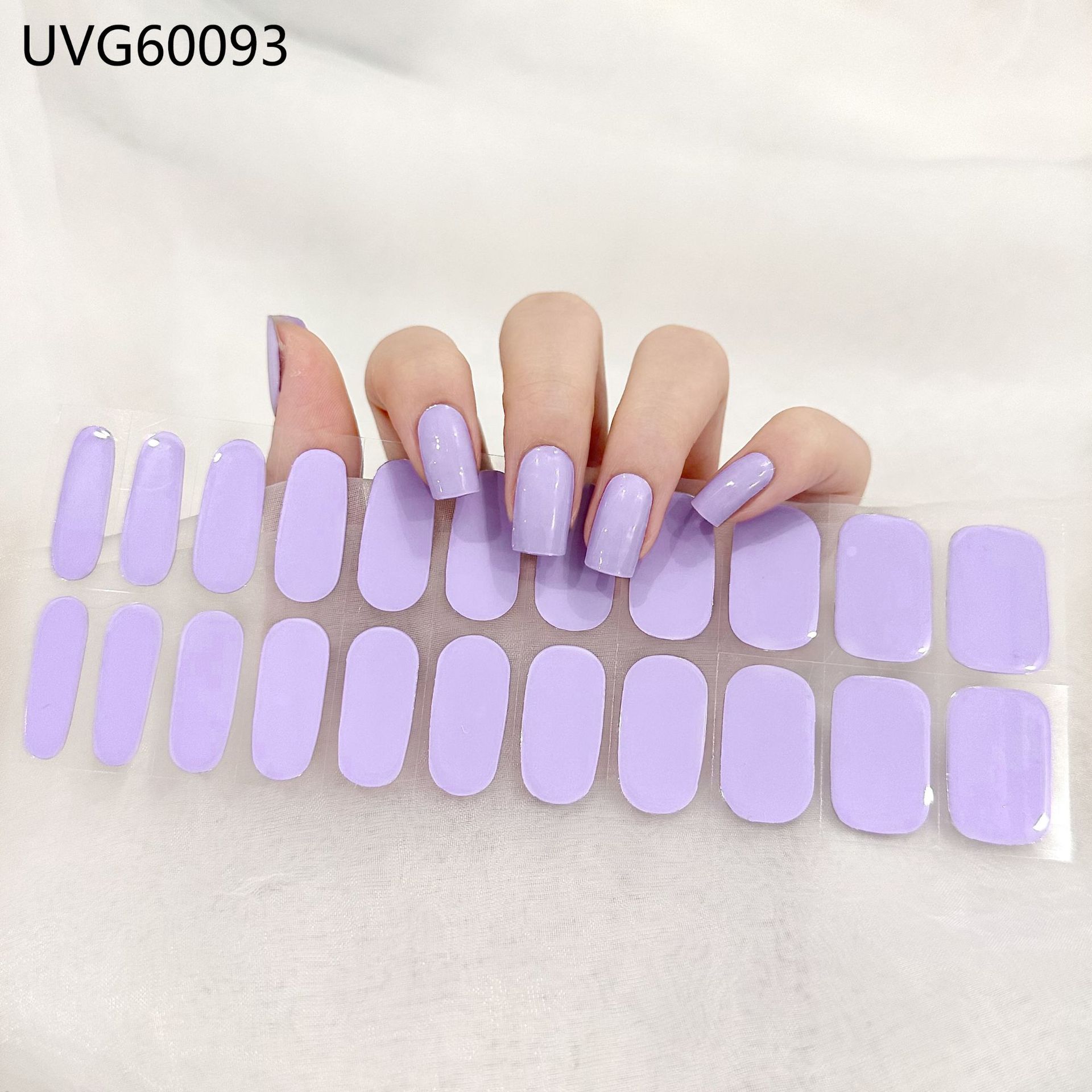 Pegatinas de uñas de gel UV transparentes efecto hielo, semicuradas, con lámina dorada, fototerapia, efecto película de aceite