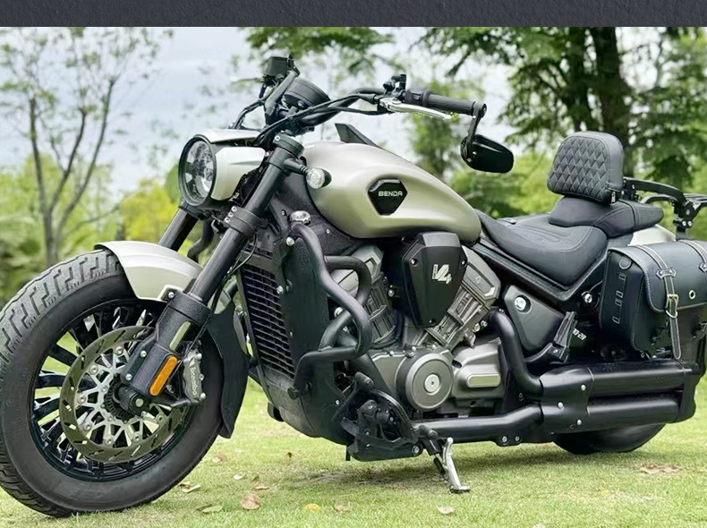 Suitable for Benda Black Flag 500 motorcycle crash bars, anti-fall modification, foldable backrest, quick-release side bags, and luggage rack