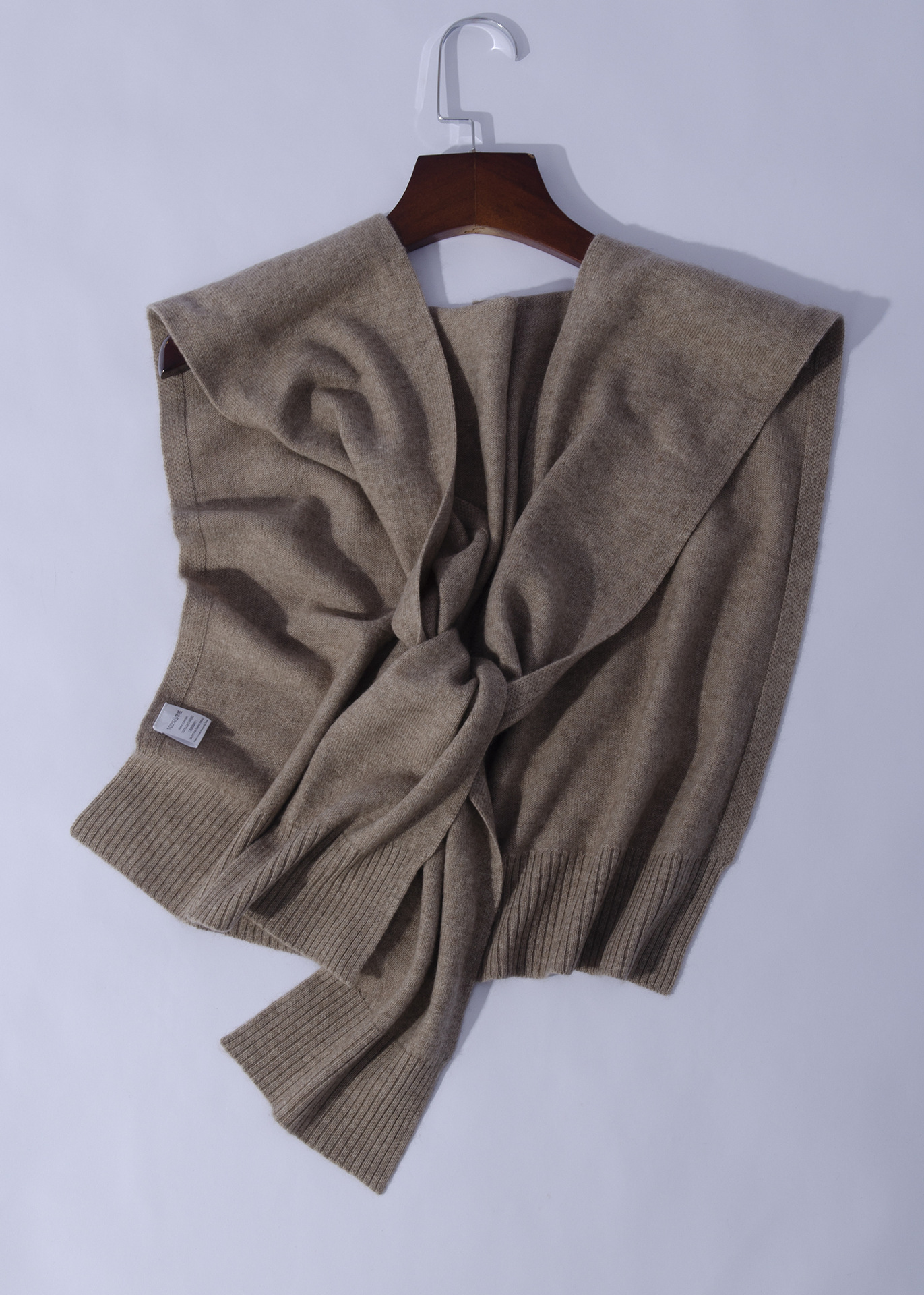 Fábrica de Mongolia Interior cabello recto de lana mezclada de punto caramelo color pigmento primavera otoño invierno sala de aire acondicionado calentamiento ligero pequeño hombro