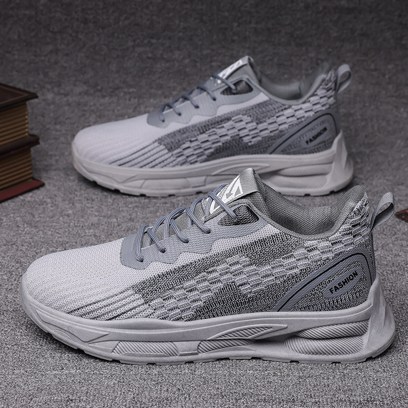 Zapatos deportivos transpirables de malla con cordones para jóvenes de moda para hombres Zapatos casuales para correr al aire libre de tendencia juvenil coreana