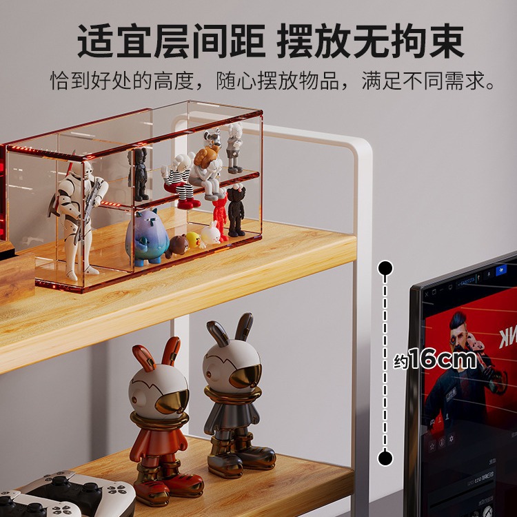 Estantería de escritorio estante de almacenamiento Mesa estante de almacenamiento en el hogar escritorio del estudiante pequeño estante de múltiples capas simple estante del gabinete