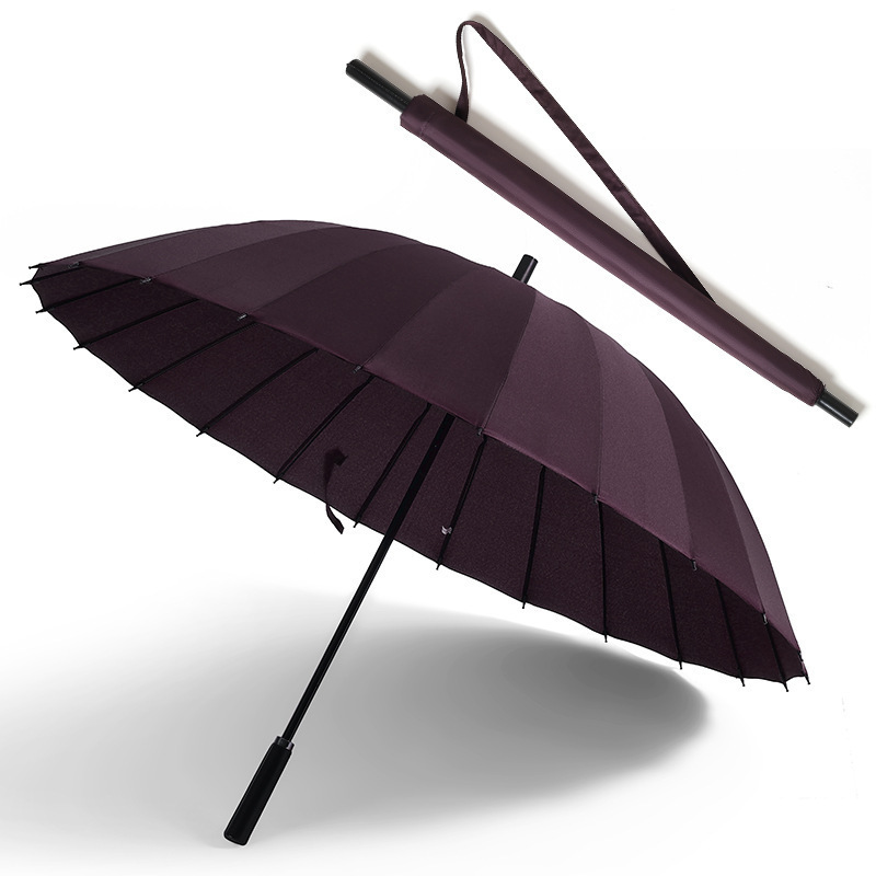 抗风24骨长柄超大号雨伞大量双人男女直杆自动晴雨伞广告|undefined