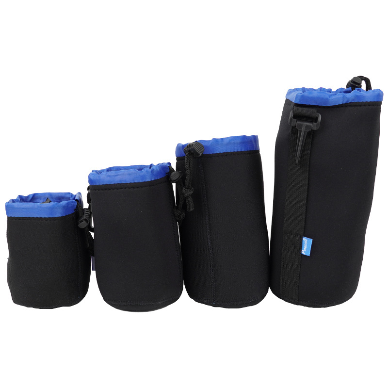 (2개) 공장 공급 카메라 렌즈 저장 가방 편리한 기모 높은 탄성 두꺼운 보호 렌즈 카메라 가방