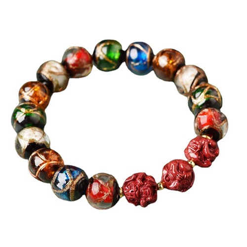 2024 Year of the Dragon natal Beijing Yonghe same style fragrant ash glass bracelet three-in-one six-in-one bracelet rabbit, dragon, mouse, chicken, horse and rabbit