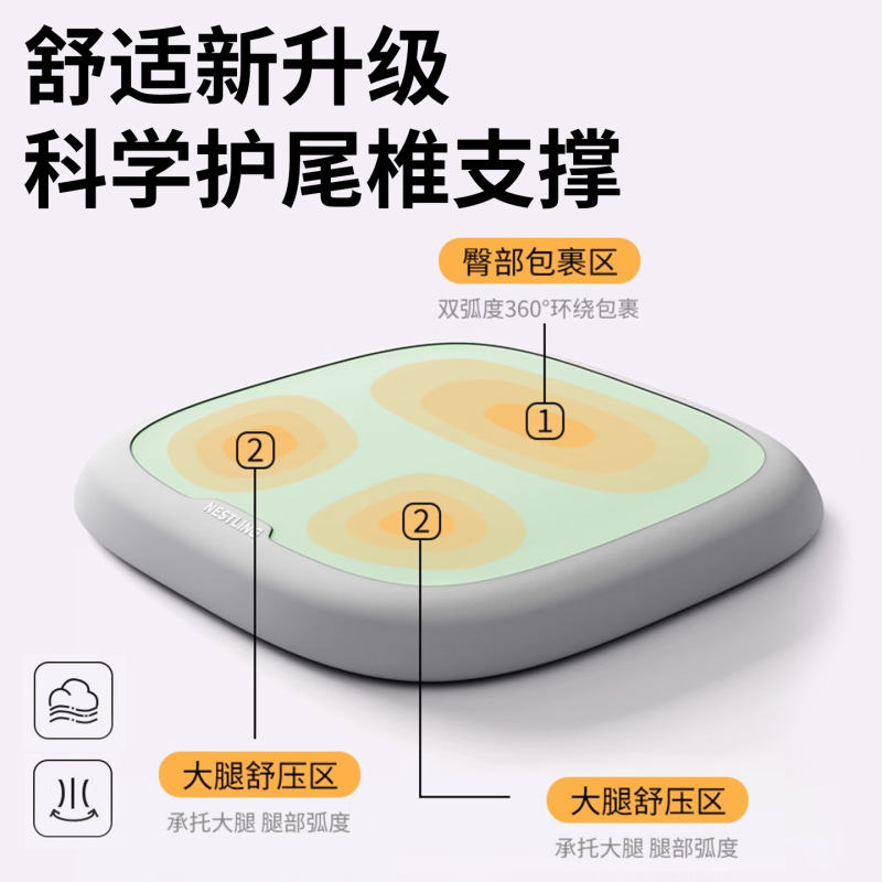 坐垫椅子垫办公室久坐记忆棉学生教室防屁股通风透气凳子座椅凉垫|undefined