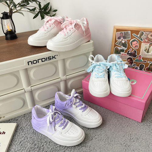 Thick-soled white shoes for women  summer new Korean version ins trendy sneakers student sports and leisure sneakers