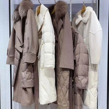 一線高端羽絨服品牌專櫃女裝撤櫃庫存23冬季白鵝絨外套四季青服裝