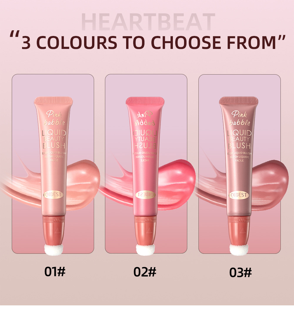 QiBest Hydrating Liquid Blush Multi-functional Makeup Pen, naturally long-lasting makeup, brightens matte and glossy face blush liquid Item Picture