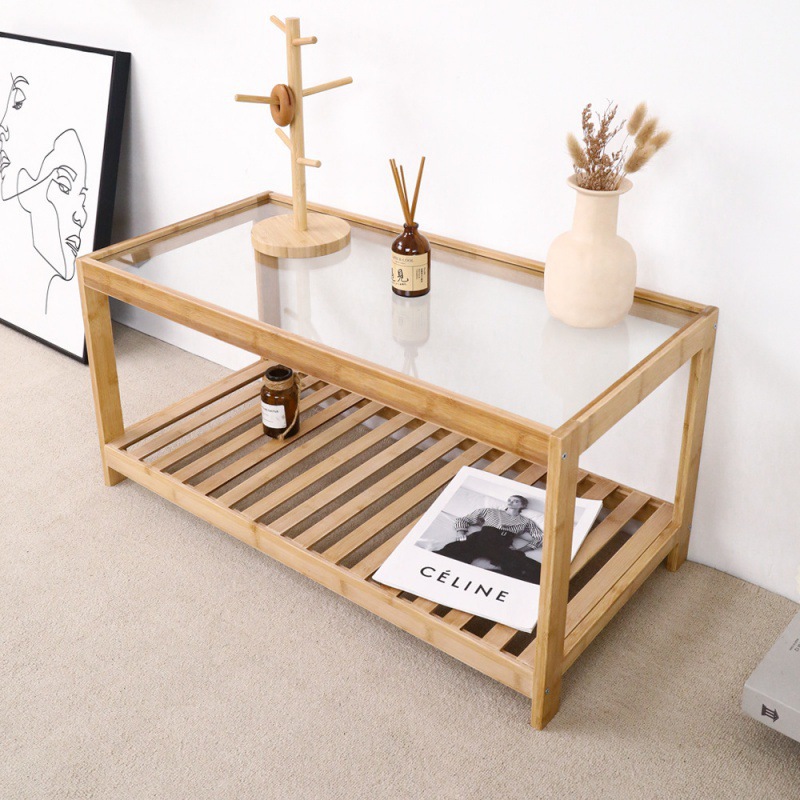 北欧客厅小户型茶几楠竹日式简约小矮桌沙发边几现代民