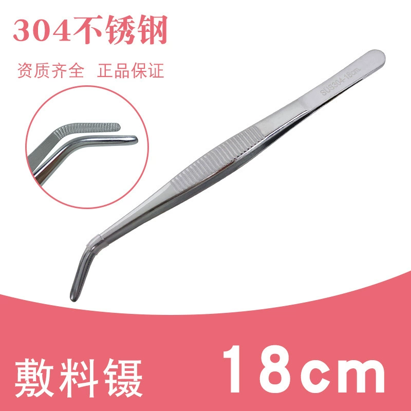 Tweezers stainless steel, scalloped headband handmade