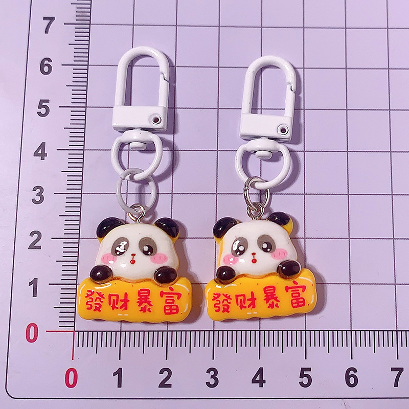 Caricatura rica panda llavero encantador inspirador escritura QMeng bolso colgante bolso de niña bolsa de regalo