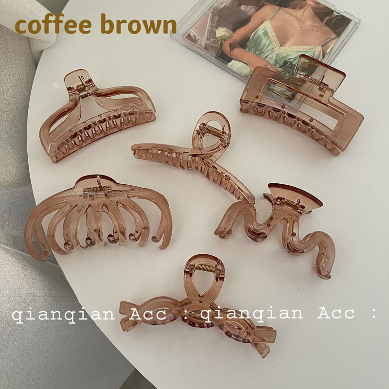 Rot und Braun gemischt clip sammlung einfache dame haar curler große zurück Löffel bad praktische clip clip_voghion.com