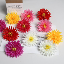 13.5cm仿真菊花带花芯菊花头 大朵仿真绢布花 DIY家居装饰diy材料