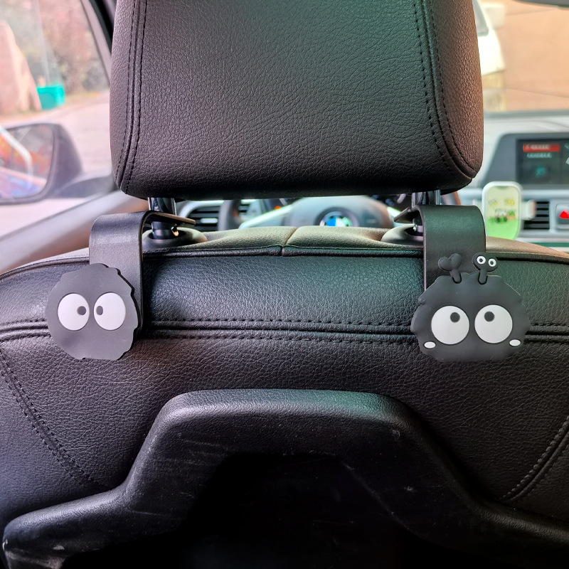 Gancho para coche, respaldo del asiento interior del coche, asiento trasero multifuncional creativo, interior del coche, dibujos animados, suministros lindos, almacenamiento