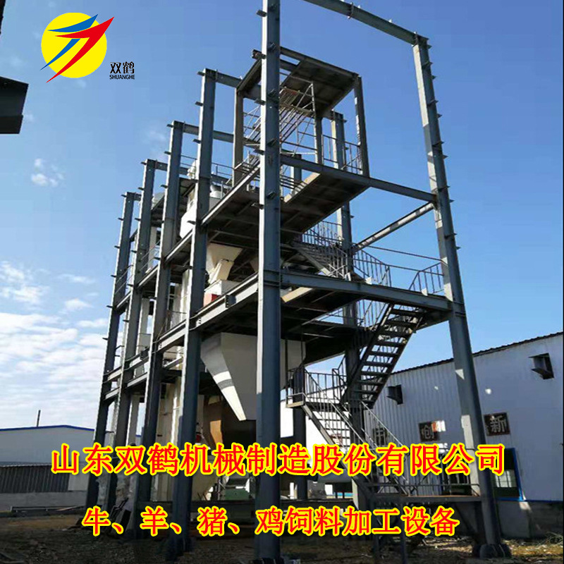 河北养猪用全自动配料的饲料生产线 6仓9仓蛋鸡饲料成套设备安装