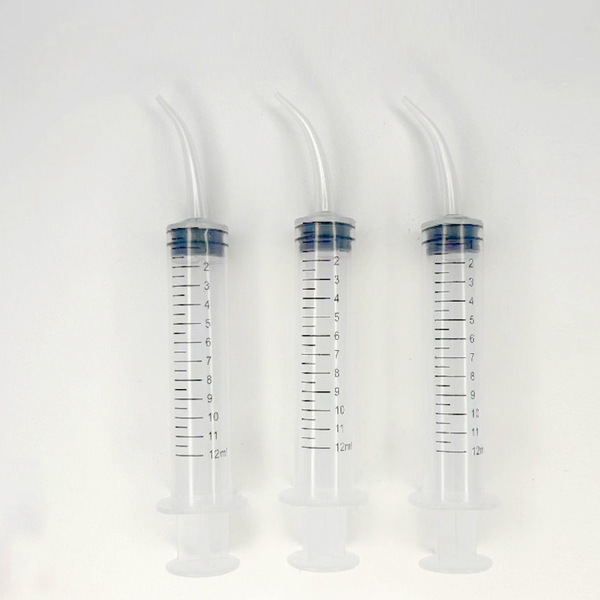 치아 구멍 일회용 구강 관개기 사이 12ml 치아 팔꿈치 주사기
