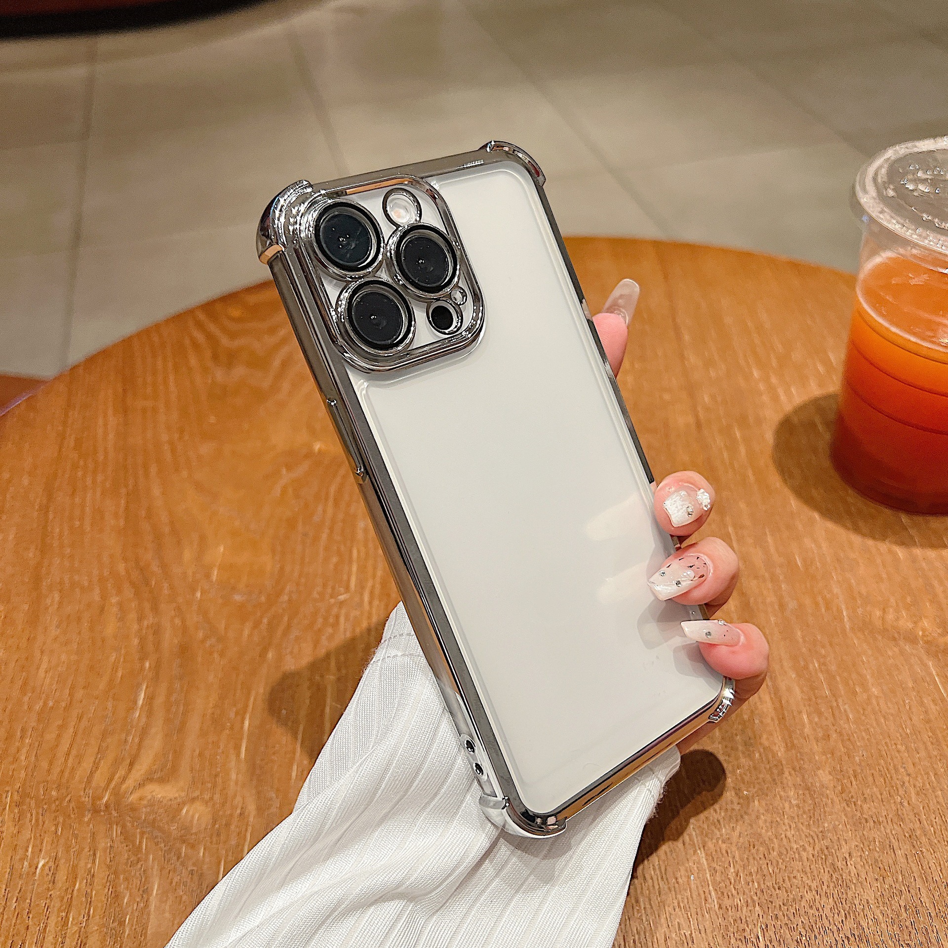 Cover protettiva per iphone, custodia trasparente galvanizzata_voghion.com