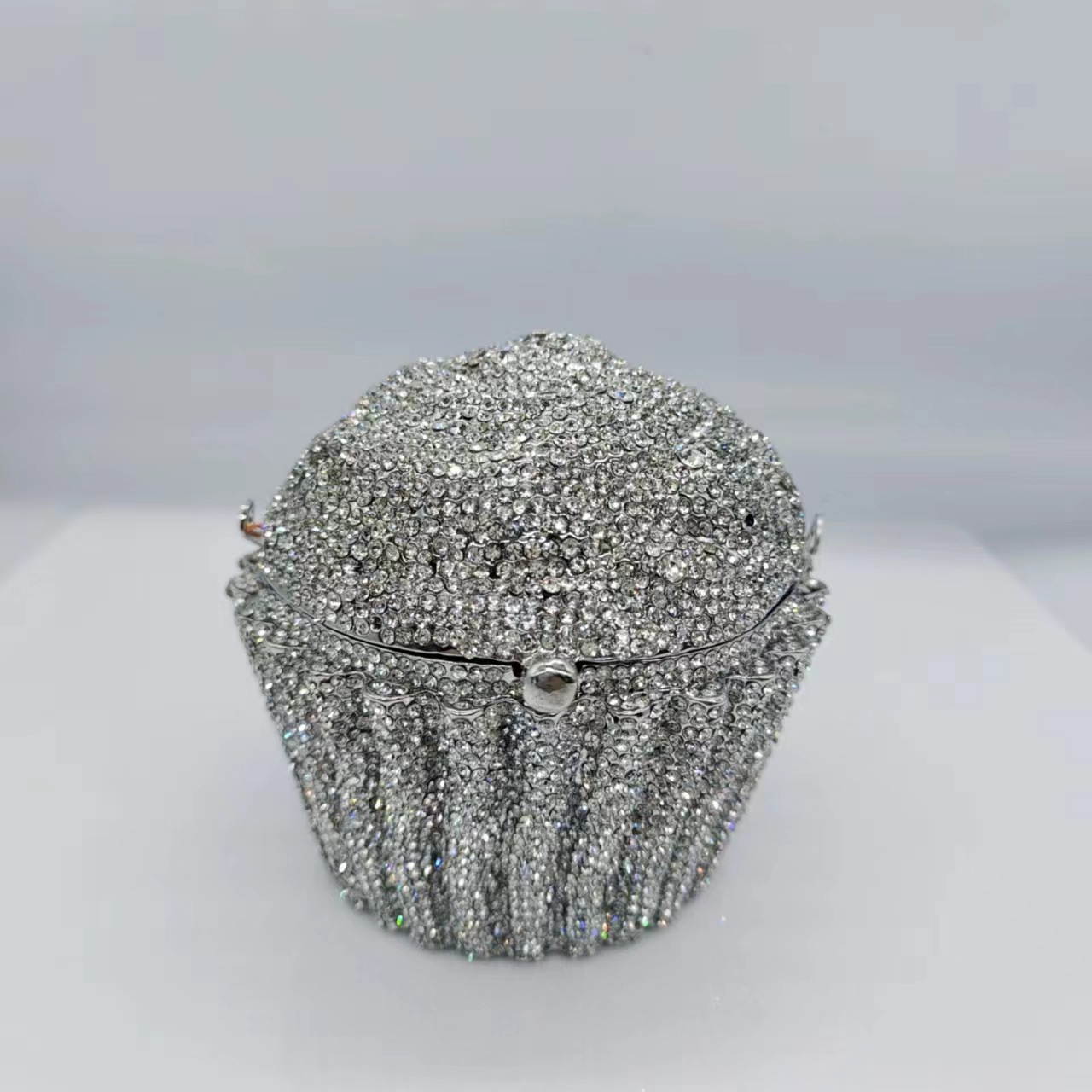 Cupcake clutch pastel transfronterizo helado paquete de diamantes lleno de metal paquete de banquete de diamantes bolsas de mano de mujer