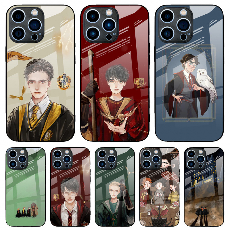 Suitable for Iphone16 Cross-Border 13 Harry Potter 14 Glass Phone Case Apple 17Promax Magic 15Pro