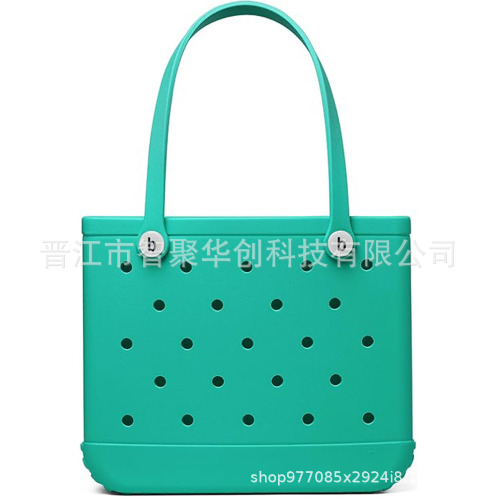 Eva bolsa de playa bolsa de agujero ligera europea y americana moda diy bolsa de mano de gran capacidad bolsa de hombro especial junto al mar