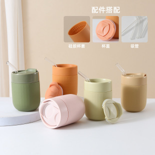 Customized Travel Silicone Ceramic Stamped Cup Wholesale Ceramic Cup Custom Ins Scandinavian Mug with Good Appearance