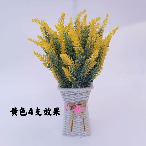 仿真植绒5叉薰衣草家居装饰仿真植物花束仿真花田园装饰塑料花