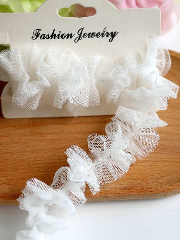 White beige hair band