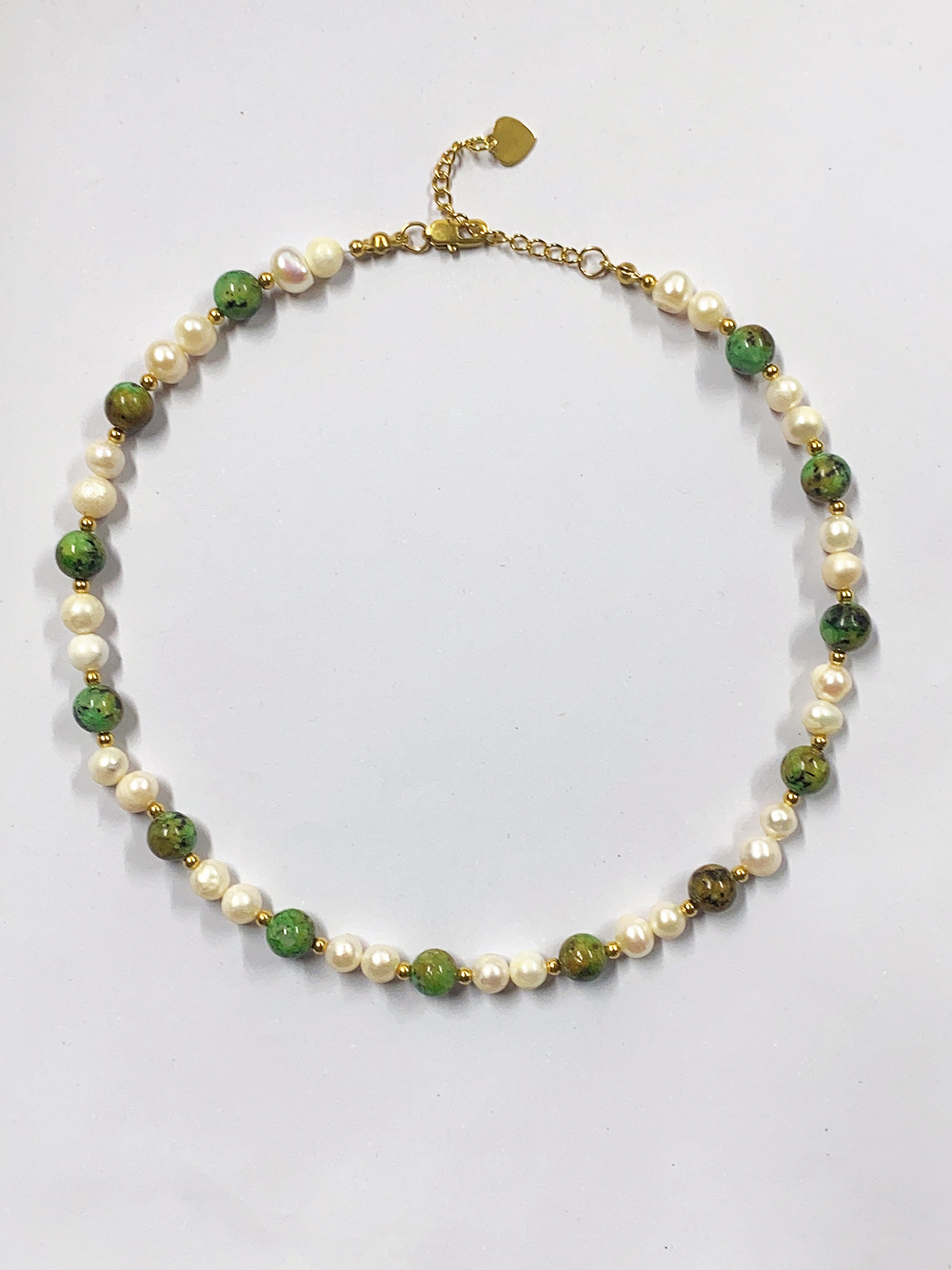 12g Weight 18K Gold Plated Plating Material Earrings, Necklace Classification 2 PCS/Package Quantity Holiday, Daily Occasion natural stone, Freshwater Pearl, Titanium Steel Material Round Pattern Women's Gender Beaded Design Elegant, Simple Style Style Elegant Simple Style Round Natural Stone Freshwater Pearl Titanium Steel Beaded 18K Gold Plated Women's Earrings Necklace 4