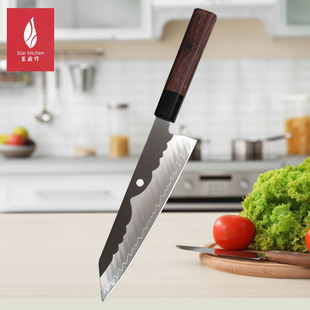 7 Hegang VG10 chef knife 8-inch cutting knife Sword-type cattle knife fish knife Japanese cooking knife Snow Mountain series