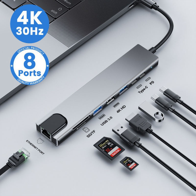 USB C Hub Type C Splitter to HDMI 4K Thunderbolt 3 Docking