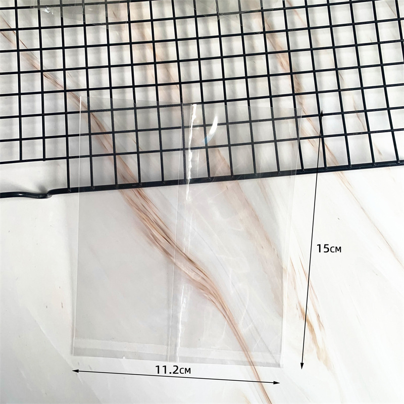 Venta al por mayor bolsa de pastel de Luna transparente sin color impresión embalaje bolsa yema de huevo plástico crujiente nieve bolsa de embalaje 100