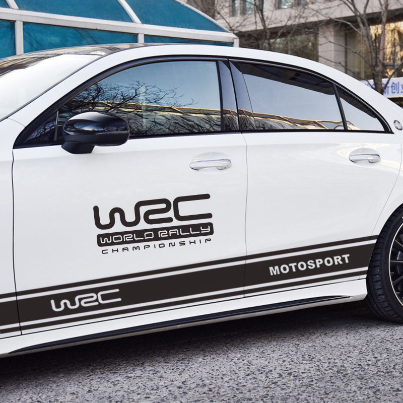 汽车车门WRC侧裙个性贴纸车身贴改装全车拉花腰线划痕遮挡下裙贴
