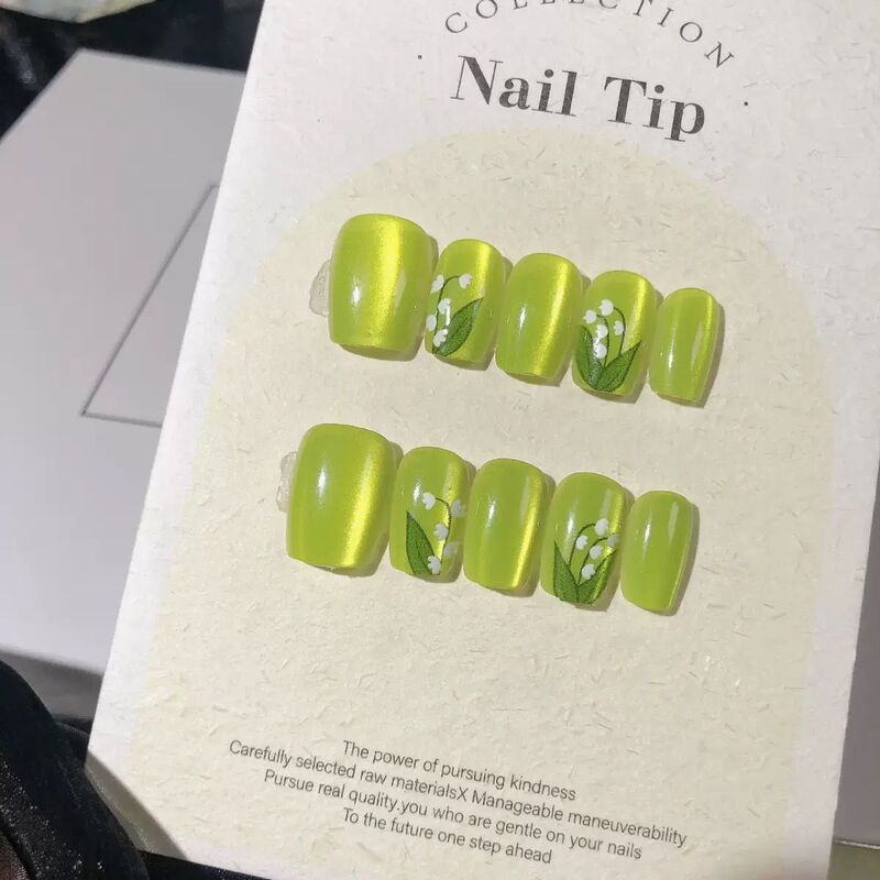 Handmade Real-Shot Collection of Nail Art Products, Wholesale Fake Nails, Jelly Glue Nail Pieces, Removable Styles, Ins-Style
