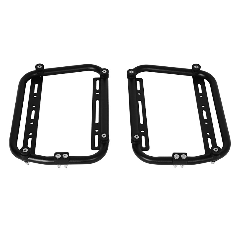 Motocicleta universal caja lateral soporte adecuado para Kawasaki Yamaha Suzuki Honda motocicleta aleación de aluminio caja lateral marco