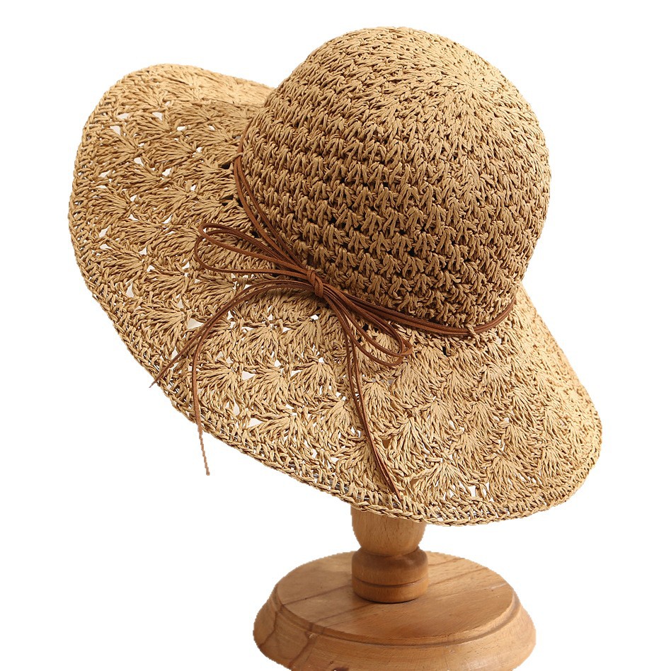 Cappello da sole in paglia donna cappello a secchiello crochet_voghion.com