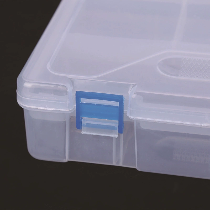 Universal double-layer capacious plastic pencil case, transparent art storage box, increased thickness