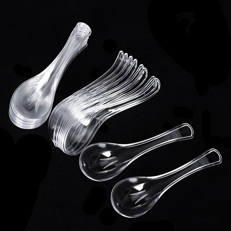 Four Seasonsxi Disposable Spoons Individually Packaged Plastic Bulk Starting from One Piece Thickened and Hardened Plastic Spoons Wholesale