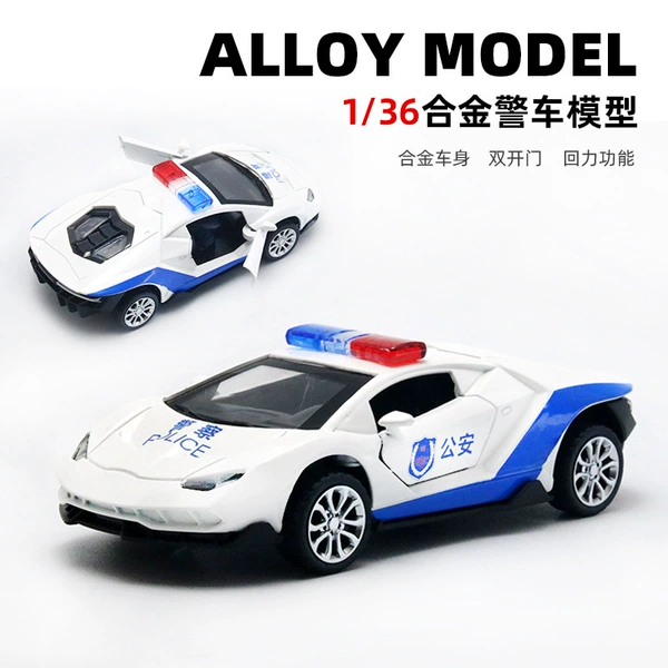 Window box-sound and light version blue police car white