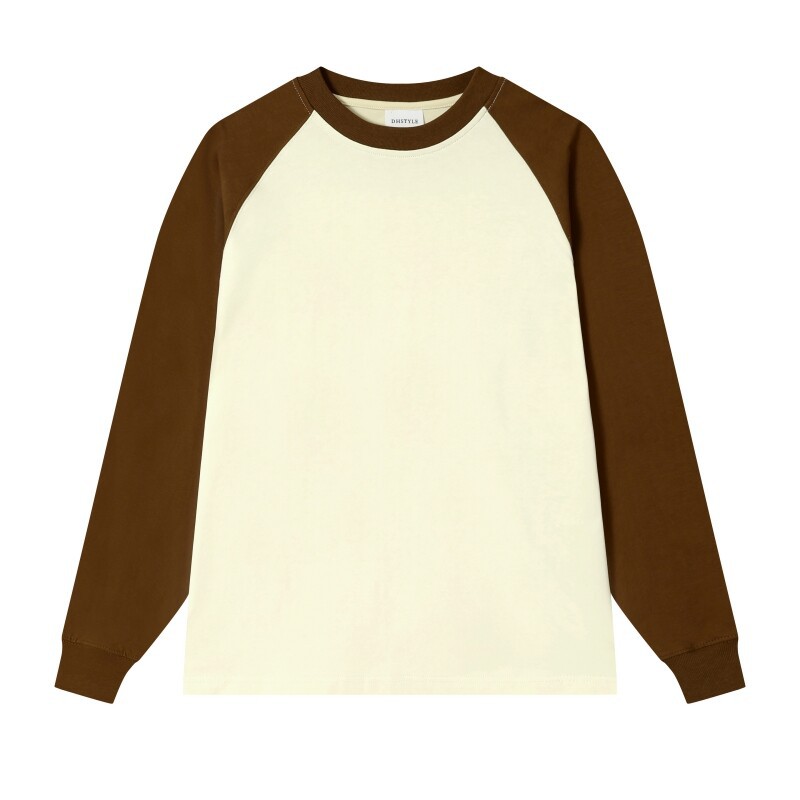 260g algodón puro color de choque hombro cuello redondo manga larga impresión de manga corta logotipo equipo de construcción de sudaderas culturales tendencia deportiva