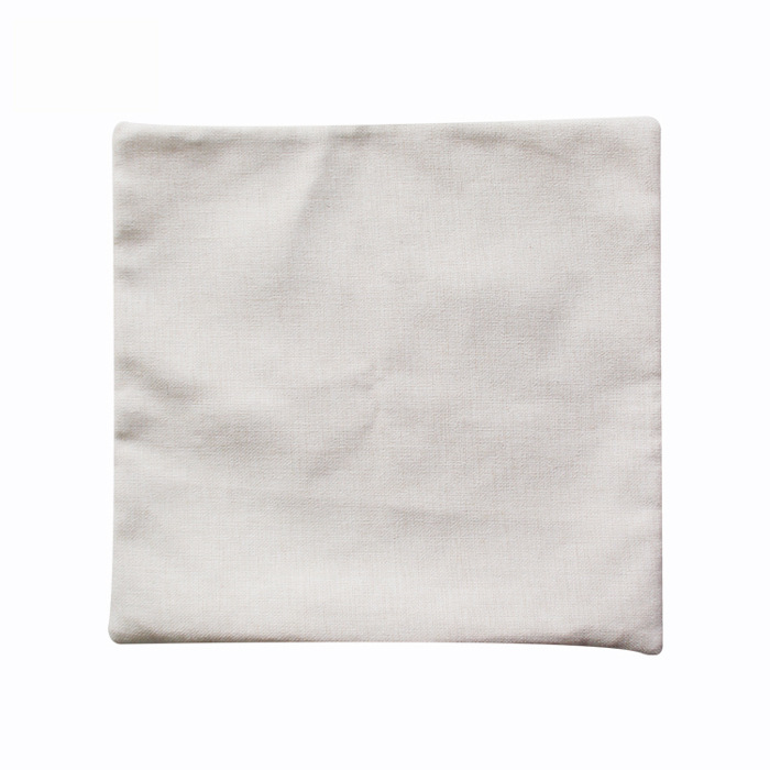 Funda de almohada de impresión de transferencia de calor 380g funda de almohada de lino de algodón funda de cojín de almohada cuadrada de impresión de sublimación en blanco al por mayor