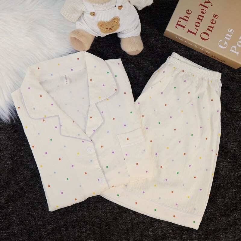 Cloud Cotton Pajamas for Women, Summer Short-Sleeve Shorts, Internet Celebrity Live Broadcast, Sweet and Cute Student Loungewear Set, Packaged