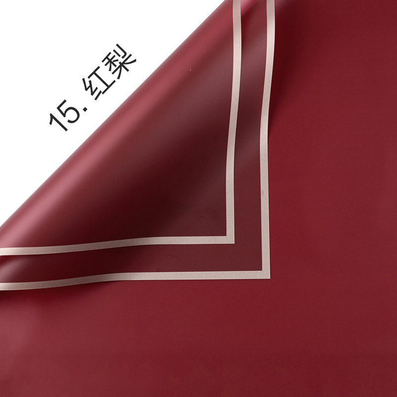 Película de gelatina Papel de embalaje impermeable al por mayor Material de embalaje de ramo de sensación de alta calidad Arte floral Phnom Penh Papel de embalaje de flores mate