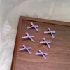 [细款浅紫单蝴蝶发夹一个]