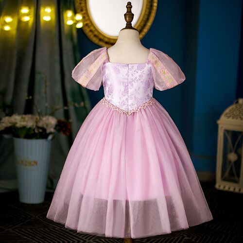  Rapunzel Dress Rapunzel Girls Dress Short Sleeve Summer Luminous Mesh Skirt Six Day Dress