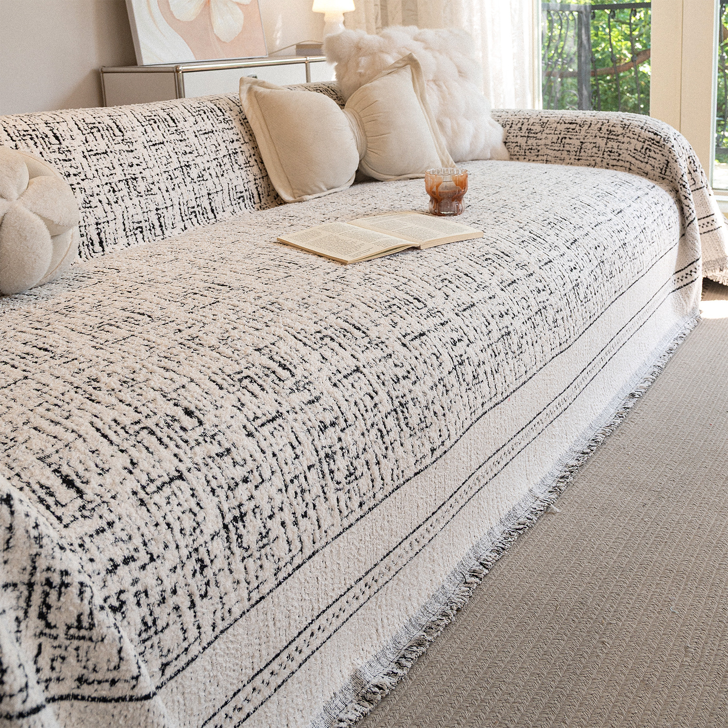 Toallas de sofá 2025 nuevas cuatro estaciones anti-gato rascar cojín de sofá de alta calidad cubierta completa manta de cubierta Schneider