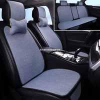 Подушка для автомобильного сиденья на все сезоны, льняная маленькая талия, летняя дышащая нескользящая охлаждающая подушка из хлопка и льна, простой чехол на сиденье, подушка для сиденья