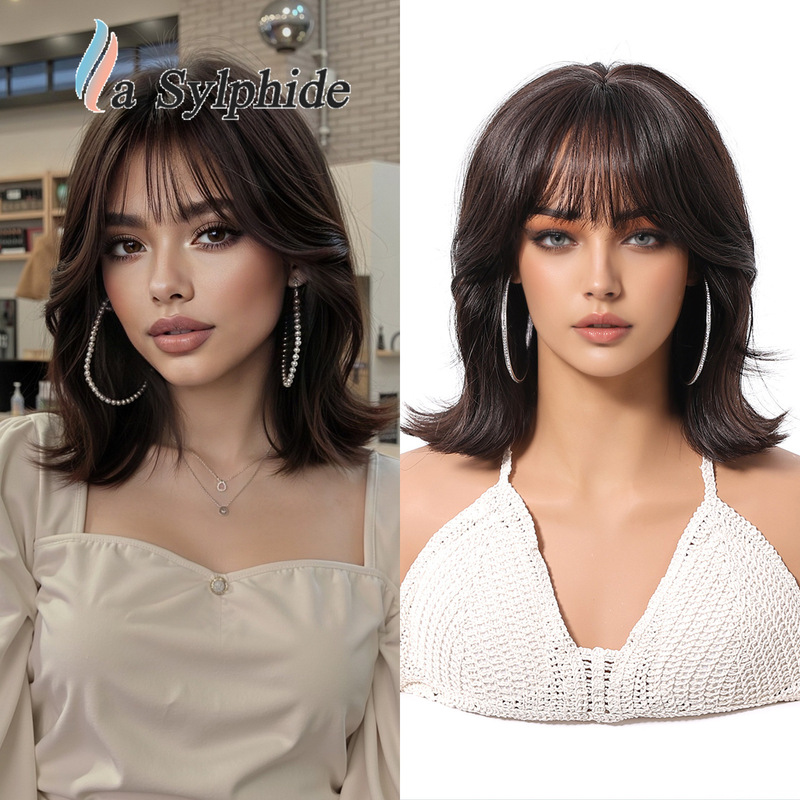 Wig Women's Full Headgear Invisible and Traceless Simulation Hair Turn-out Roll Internet Red Whole Top Medium and Long Breathable Headgear Zhao Liying
