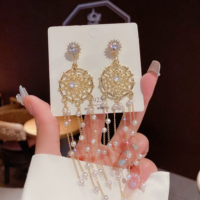 Серебряная игла, серьги из жемчуга, образец 925, стиль легкой роскоши, оптовая торговля