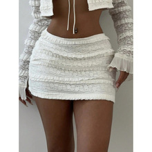 E 35622 Women's white lace bodycon midi skirt Ů��ɫ��˿����
